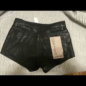 COPY - Black Wax Carmar High Rise Shorts